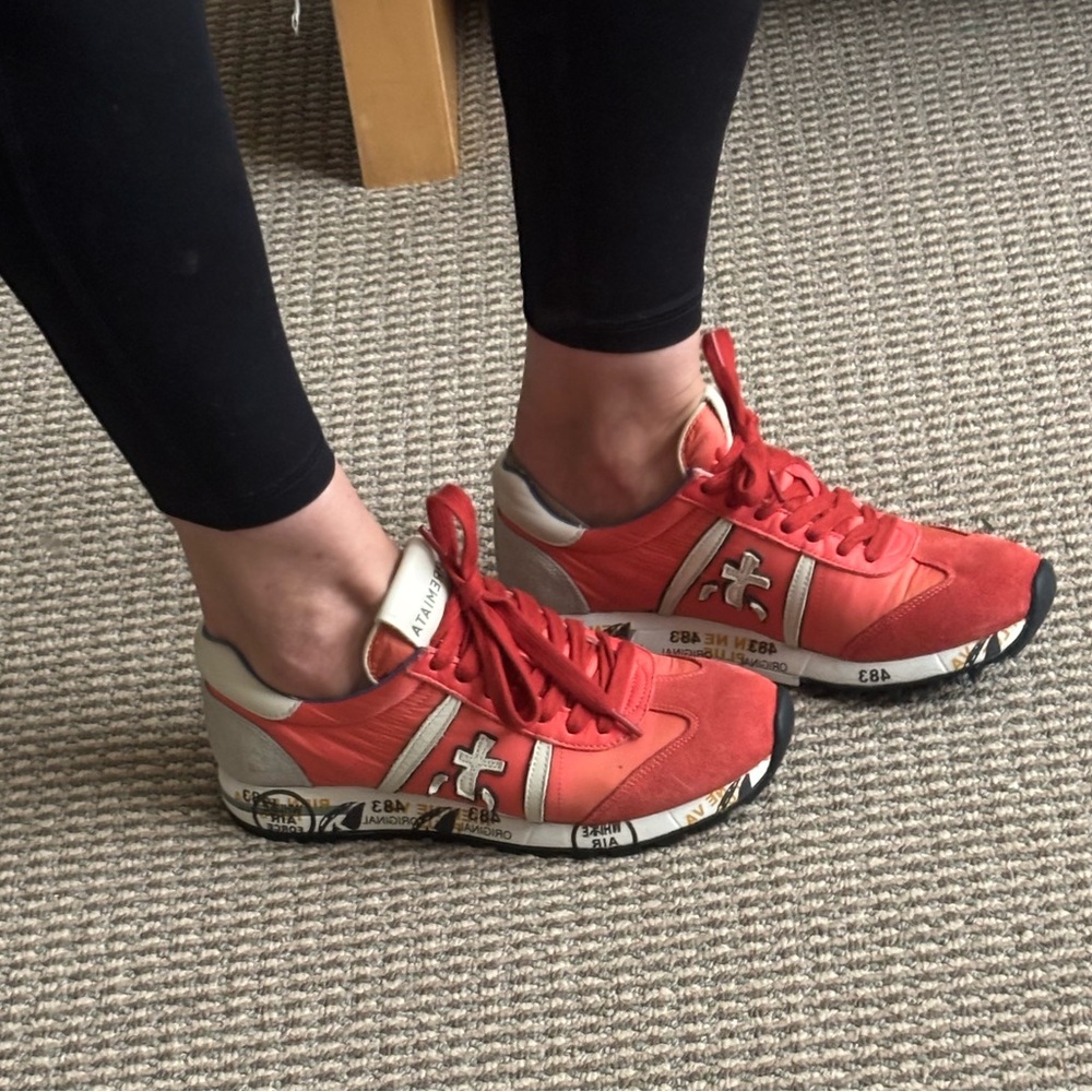 Premiata Red and White Women’s Sneakers - Picture 2 of 8
